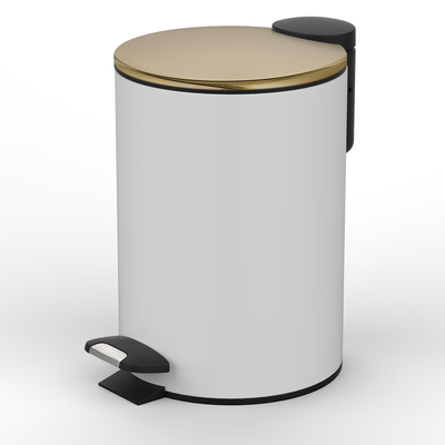 Купить 3L / 5L / 8L / 12L / 20L / 30L круглый мусорный бак из нержавеющей стали с педалем и прокатной крышкой Производство в сети