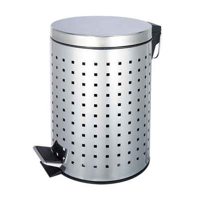 Купить 3L / 5L / 8L / 12L / 20L / 30L Нержавеющая сталь Педальная корзина с прокатным покрытием Производство в сети