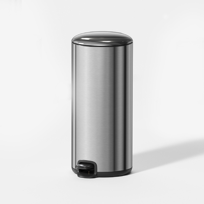 Купить Кухня из нержавеющей стали 20L ванная комната тонкая крышка педаль мусорная корзина мусорная корзина мусорная корзина мягкая закрытая круглая металлическая мусорная корзина прочная Производство в сети